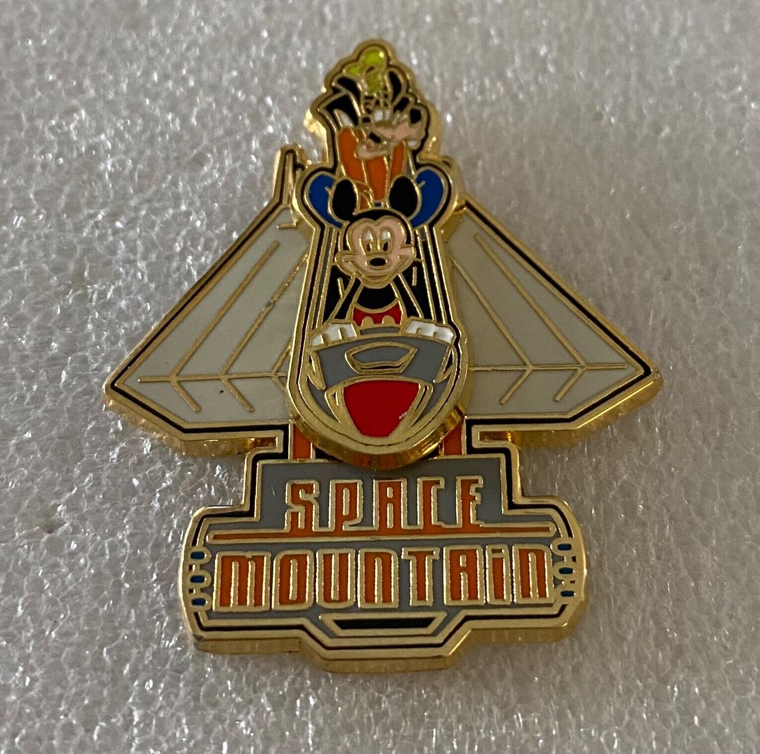 Disney Pin 33954 Space Mountain Slider Mickey & Goofy