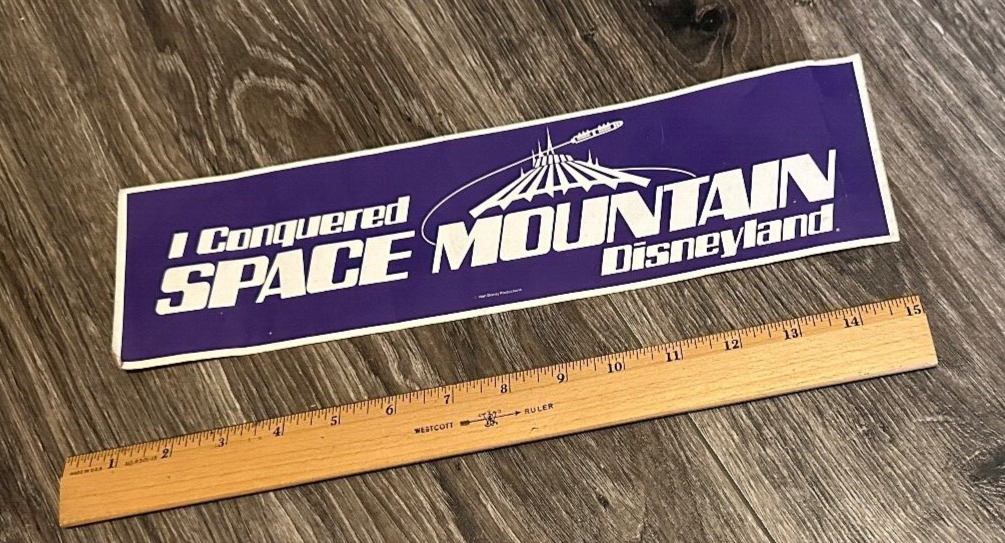 I Conquered Space Mountain Disneyland Bumper Sticker 1977