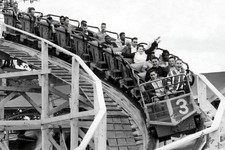Old Roller Coaster Amusement / Carnival Ride 4x6 photo picture