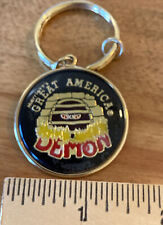 Six Flags keychain Great America Chicago Demon Roller Coaster 1996 Theme Park picture