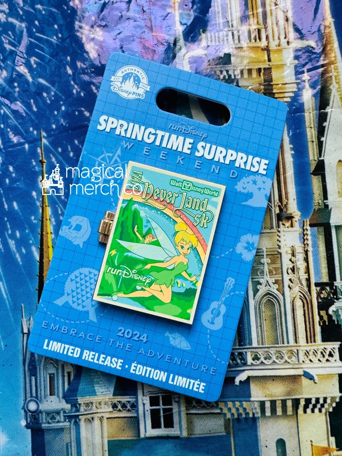2024 Walt Disney World RunDisney Springtime Surprise Tinker Bell 5k Pin I Did It