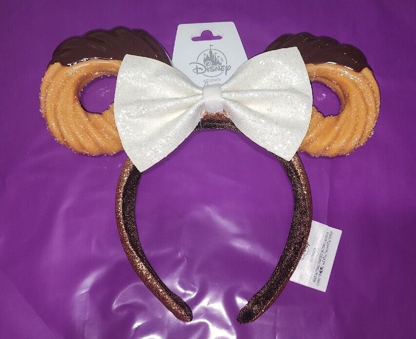 NEW Disney Parks 2023 Churro Chocolate Snacks Minnie Mickey Mouse Ear Headband