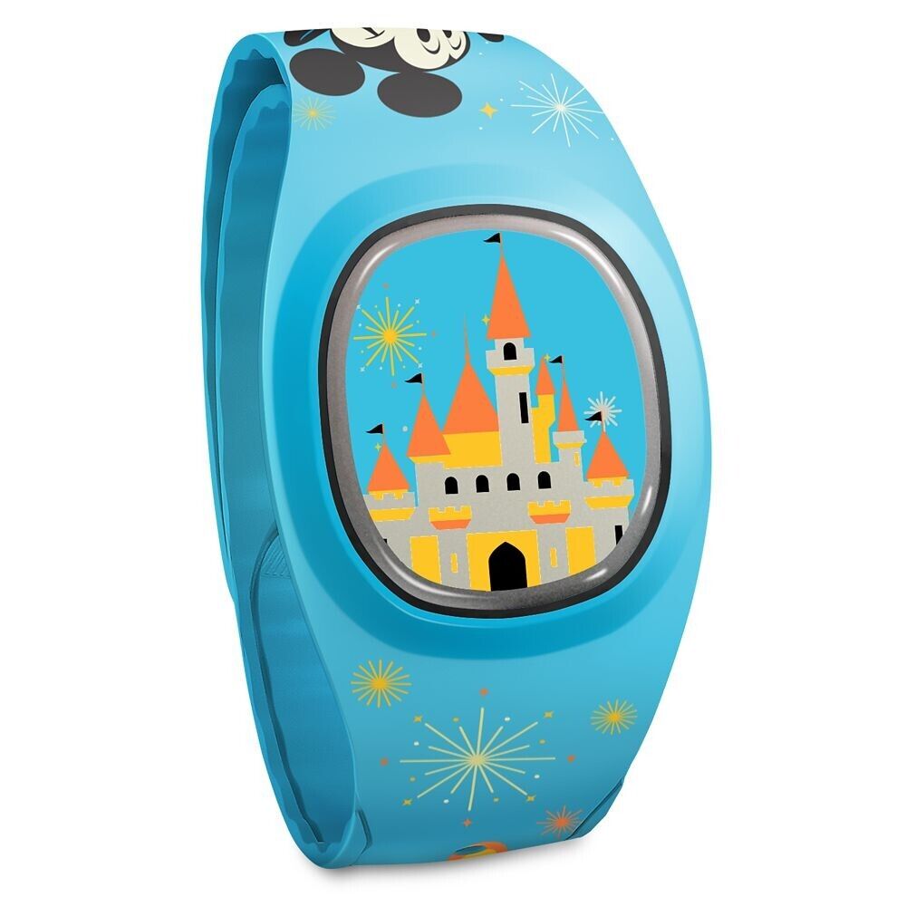 NEW Disney Parks Magic Band Plus + Mickey Mouse Cinderella Castle Blue Unlinked
