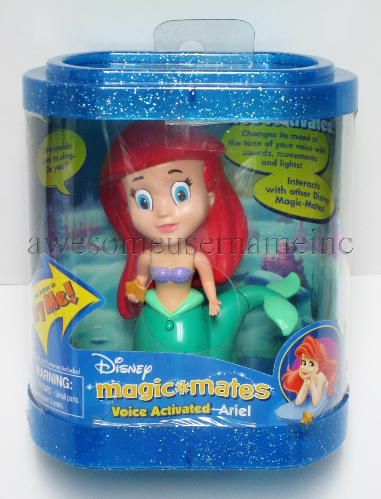 Disney Ariel The Little Mermaid Magic Mates 2003 Thinkway Toys Neopets ...