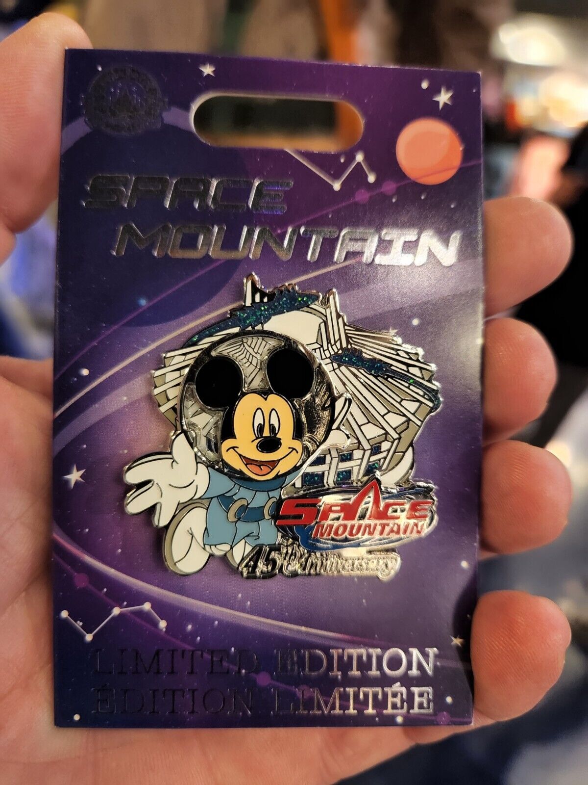 Disney Pin Space Mountain 45th Anniversary Mickey Mouse Astronaut LE 2000