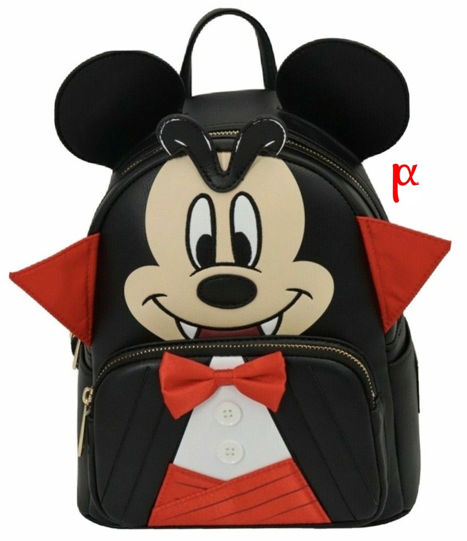 Loungefly Disney Mickey Mouse Vampire Cosplay Mini Backpack Exclusive Loungefly Disney Mickey Mouse Vampire Cosplay Mini Backpack Exclusive