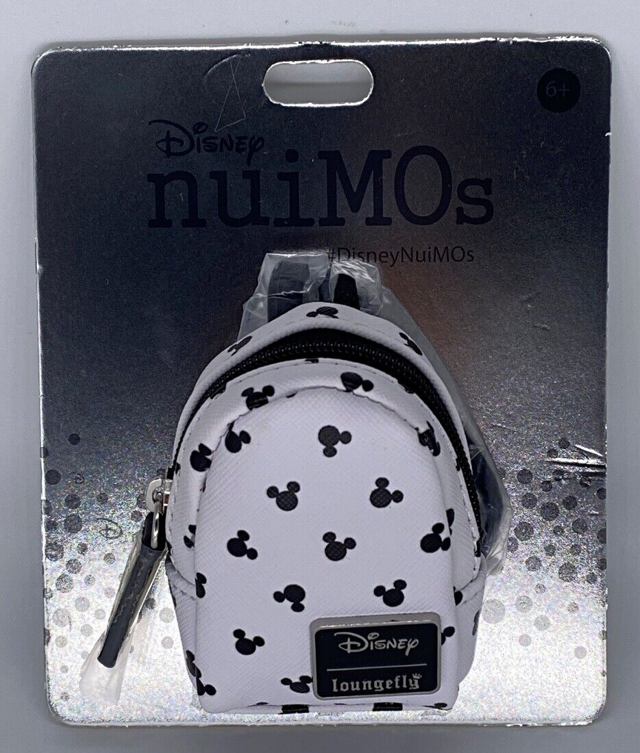Disney Parks NuiMOs Loungefly Mini Backpack Mickey Mouse Ears Icon Black White