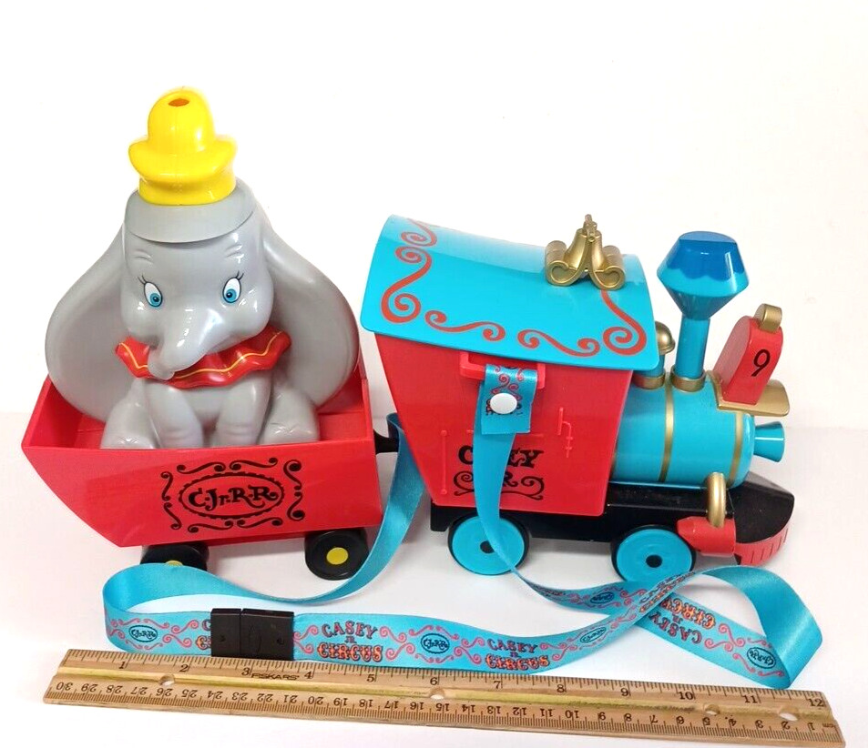 Walt Disney World 2019 Set Casey Jr Train Popcorn Bucket & Dumbo Slipper Cup