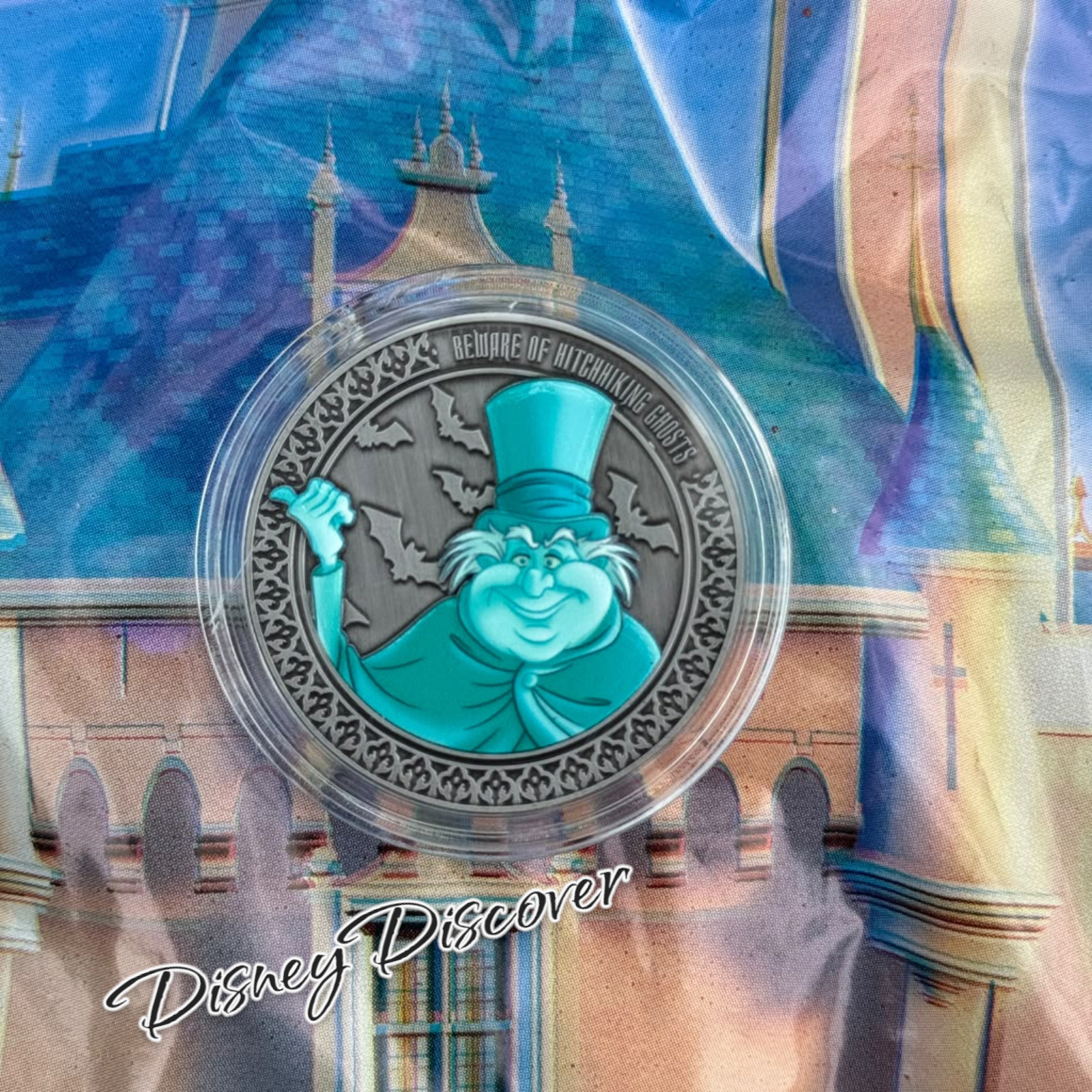 Walt Disney World Hatbox Ghost The Haunted Mansion Collectible Medallion Walt Disney World Hatbox Ghost The Haunted Mansion Collectible Medallion