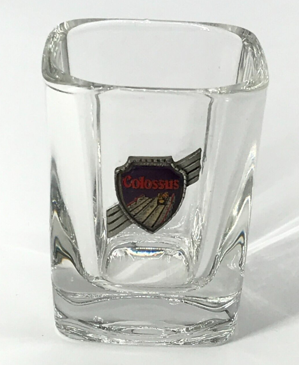 Shot Glass Square Six Flags Magic Mountain Colossus Roller Coaster Shot Glass Square Six Flags Magic Mountain Colossus Roller Coaster