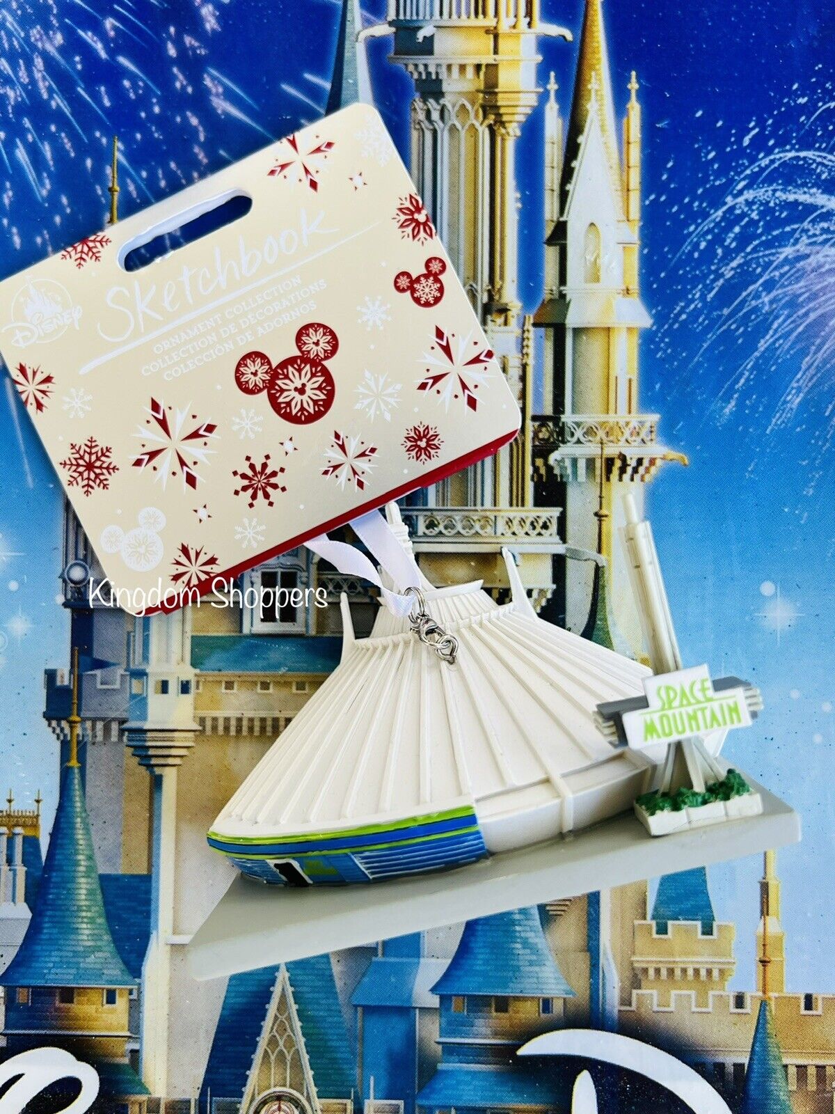 2022 Disney Parks Magic Kingdom Space Mountain Miniature Christmas Ornament