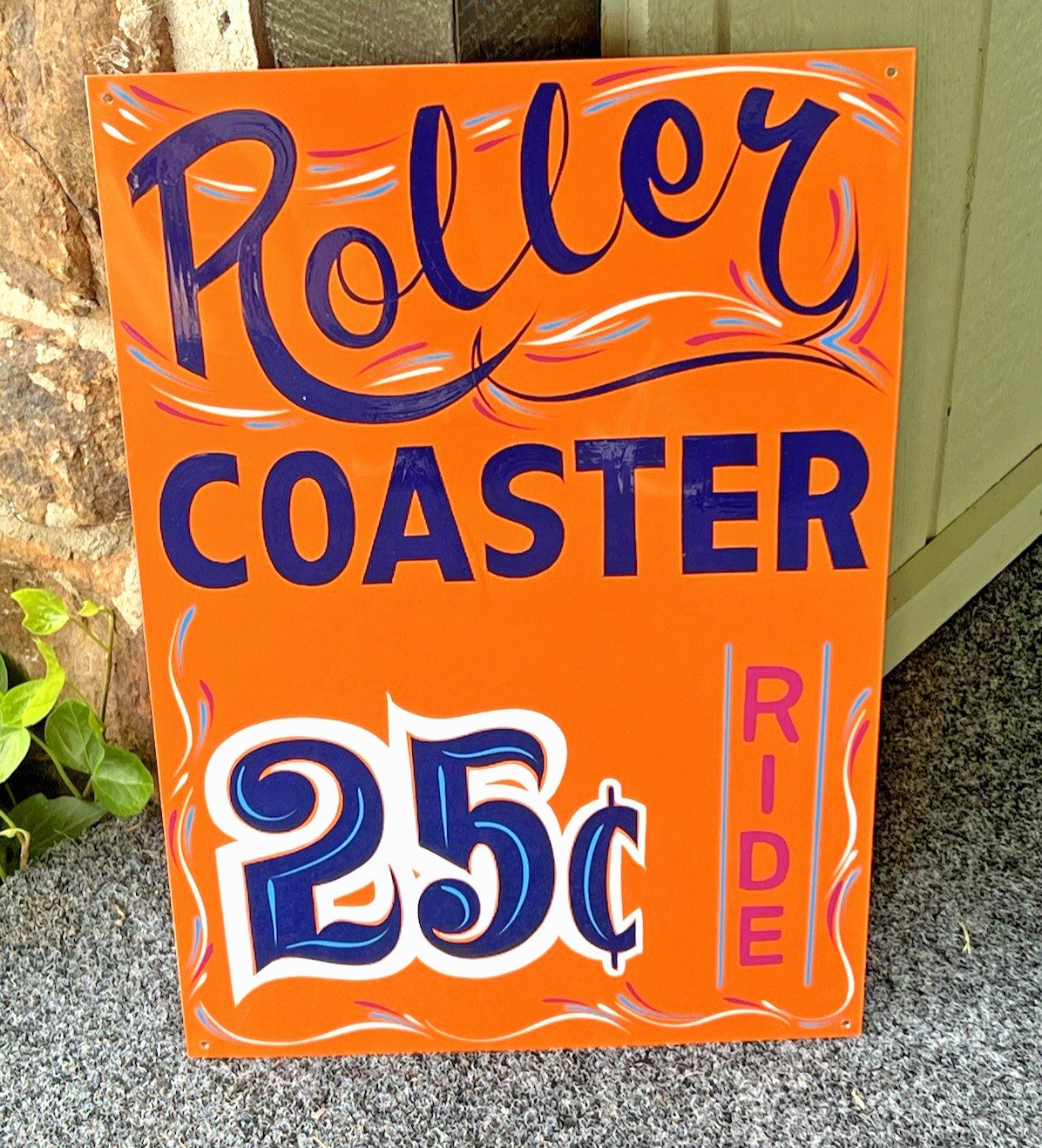 Vintage Carnival CYCLONE ROLLER COASTER Sign Circus Amusement Park Midway FAIR Vintage Carnival CYCLONE ROLLER COASTER Sign Circus Amusement Park Midway FAIR