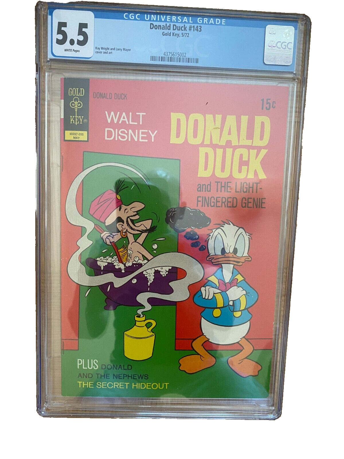 Donald Duck Gold Key 5/72, #143 cgc 5.5 Graded Comic.