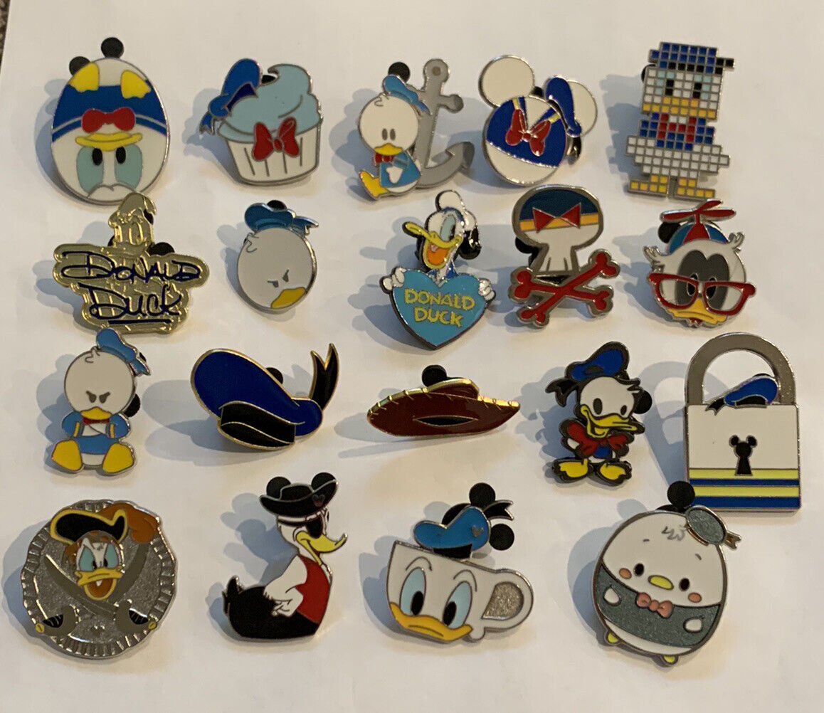 Donald Duck Disney Pin - Assorted Lot Of 5 Pins