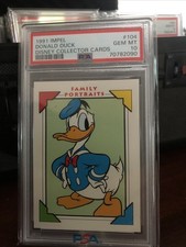 1991 IMPEL DISNEY COLLECTOR CARDS #104 DONALD DUCK PSA 10 picture