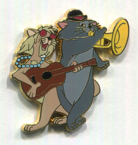 SCAT CAT & HIT CAT Playing Music The Aristocats Booster Collection Disney Pin