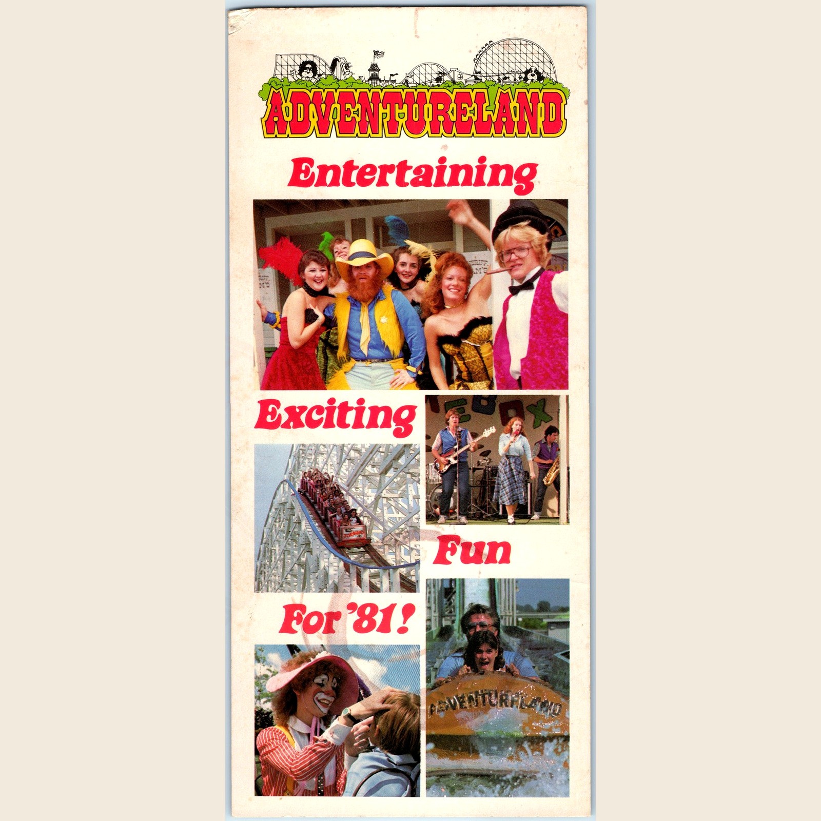 1981 Des Moines, IA Adventureland Advertising Brochure Tornado Roller Coaster 1981 Des Moines, IA Adventureland Advertising Brochure Tornado Roller Coaster