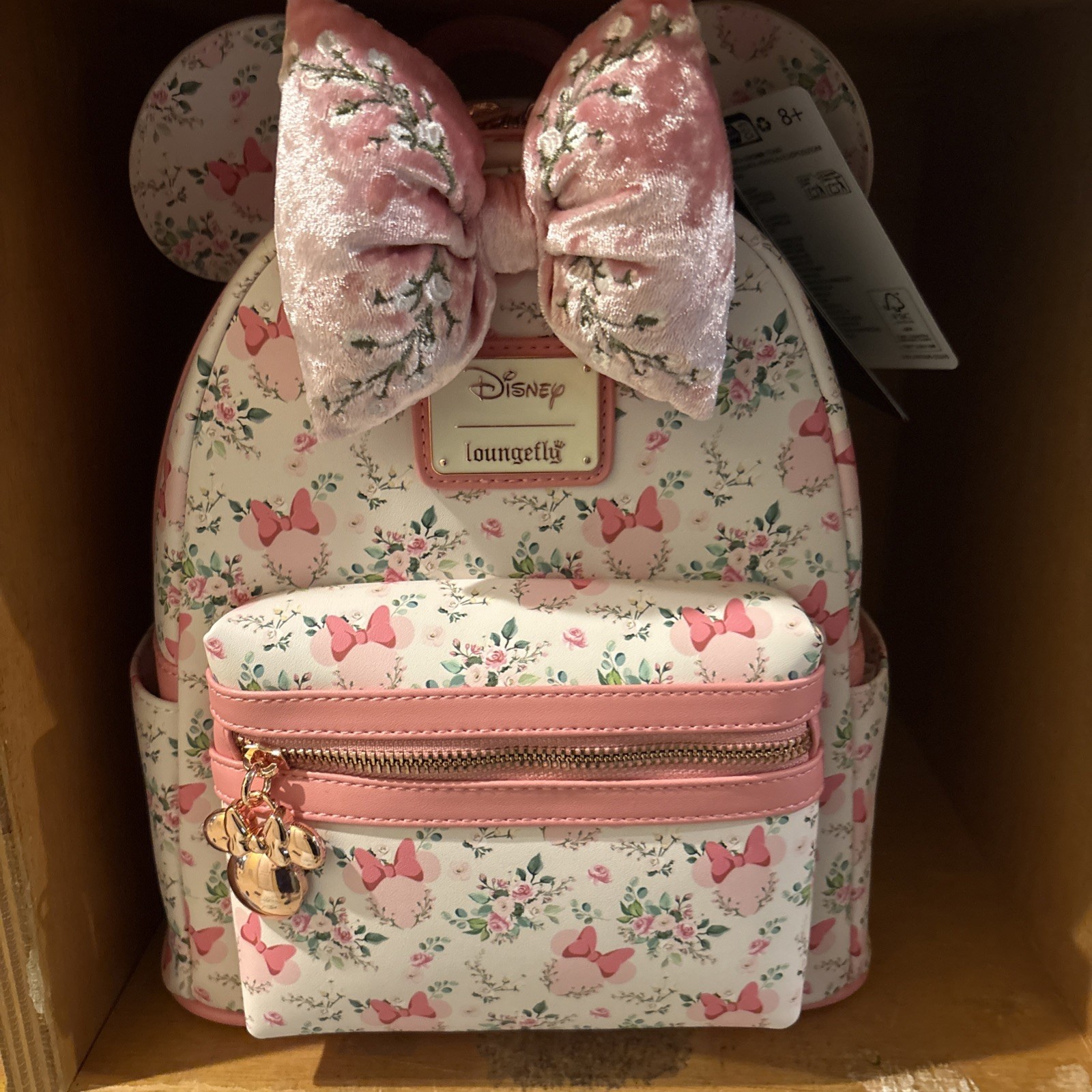 Loungefly Disney Minnie Mouse Cherry Blossom Ears Mini Backpack Sakura NEW Loungefly Disney Minnie Mouse Cherry Blossom Ears Mini Backpack Sakura NEW