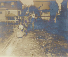 Antique Homemade Backyard Roller Coaster Snapshot picture
