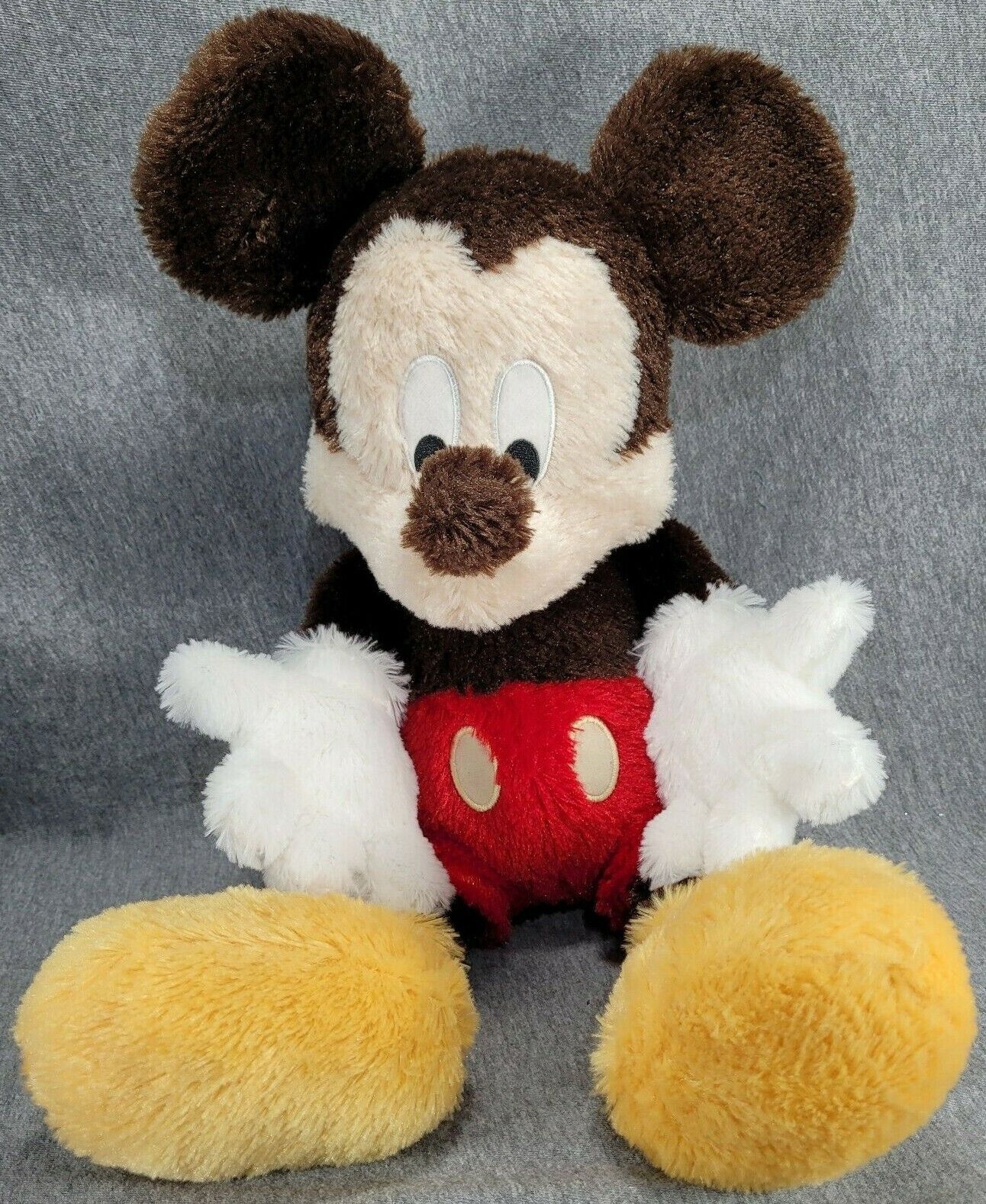 Disney Parks Mickey Mouse Limited Edition Brown Shaggy Fuzzy 19\