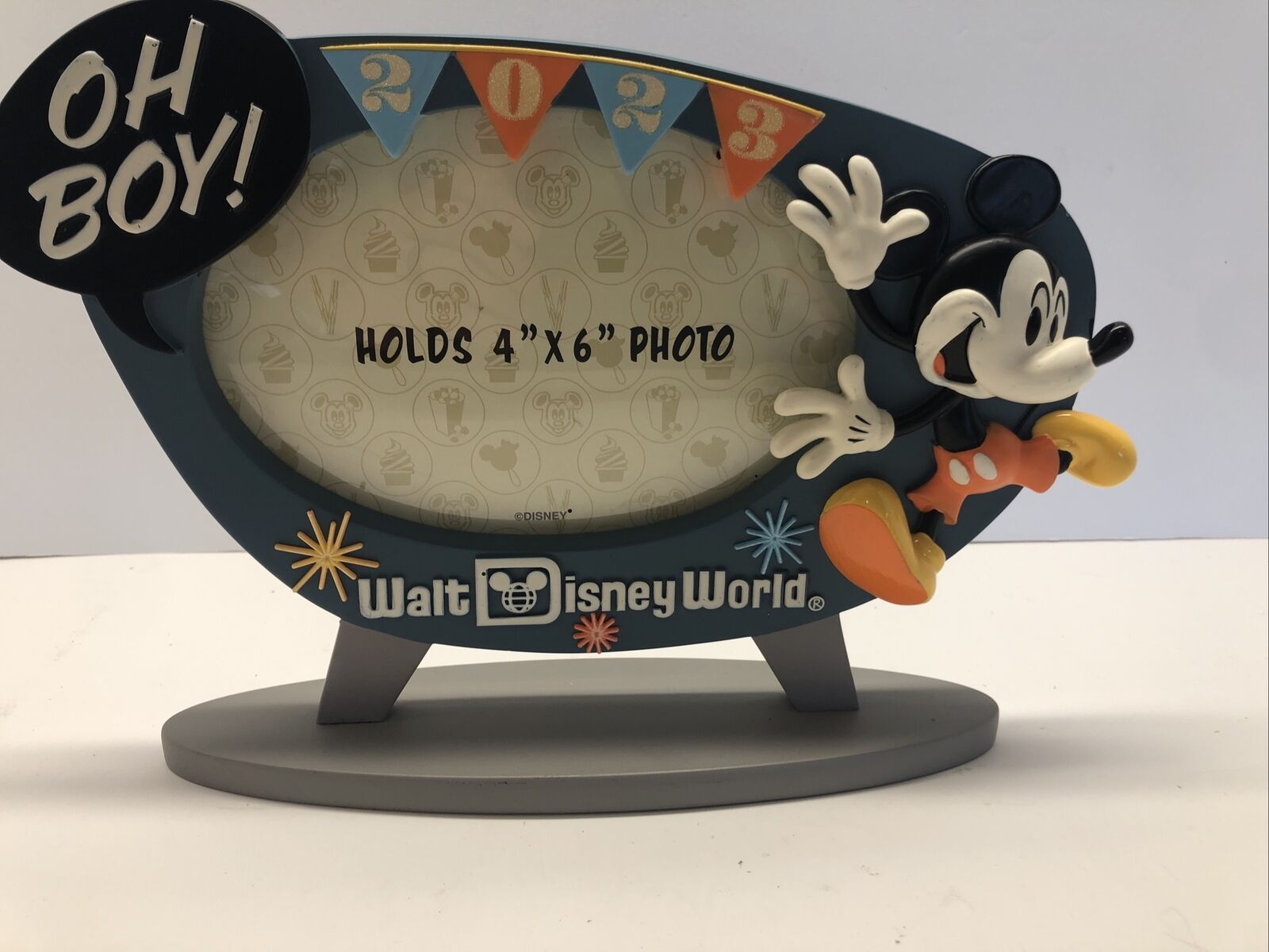 Rare DisneyWorld 2023 Mickey Mouse oh boy photo frame Walt Disney