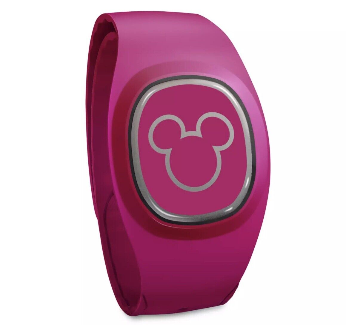 Disney World Parks Hot Dark Pink Mickey Magicband+ Plus Solid Color Unlinked NEW