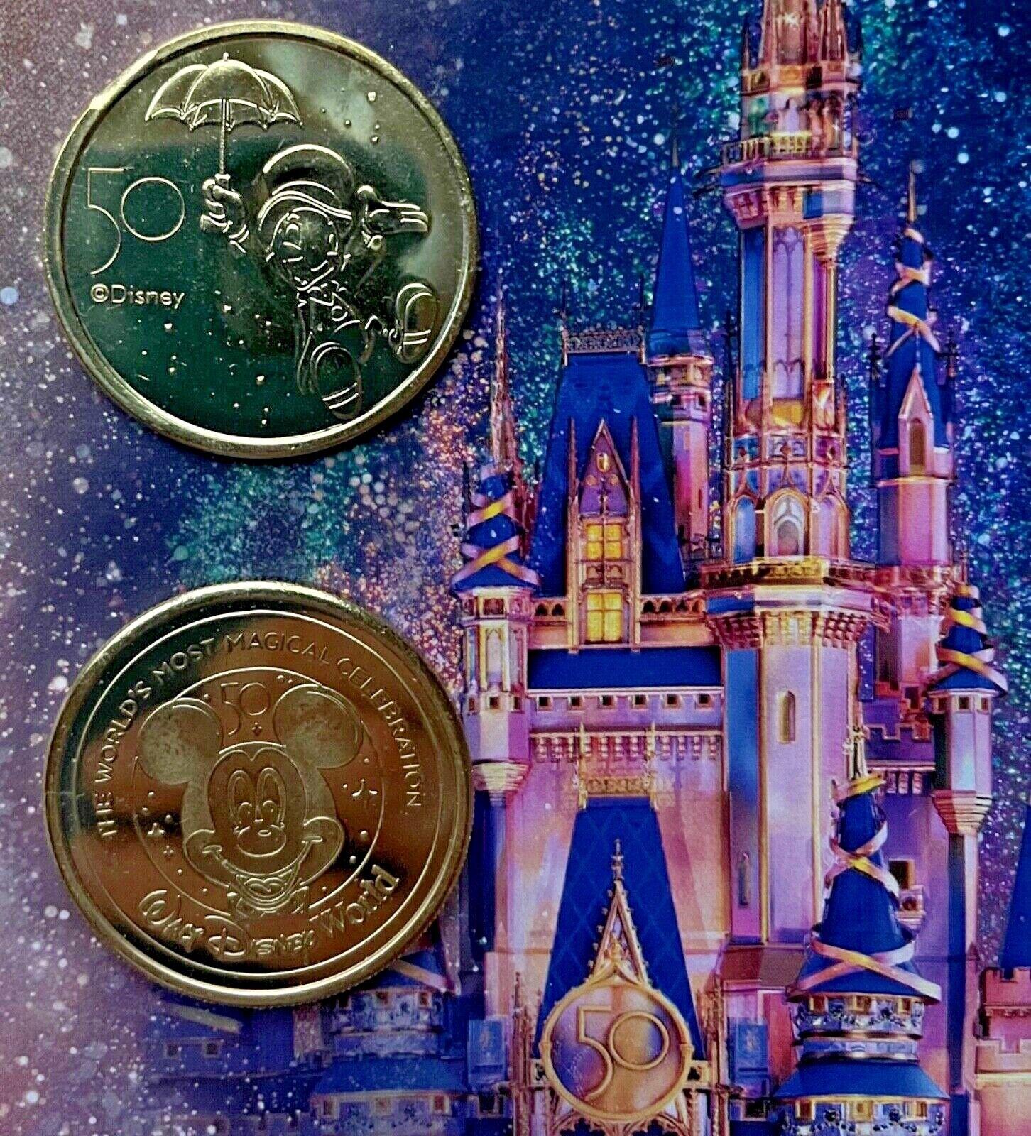 NEW Walt Disney World 50th Anniversary Commemorative Gold Coins 53 variations 