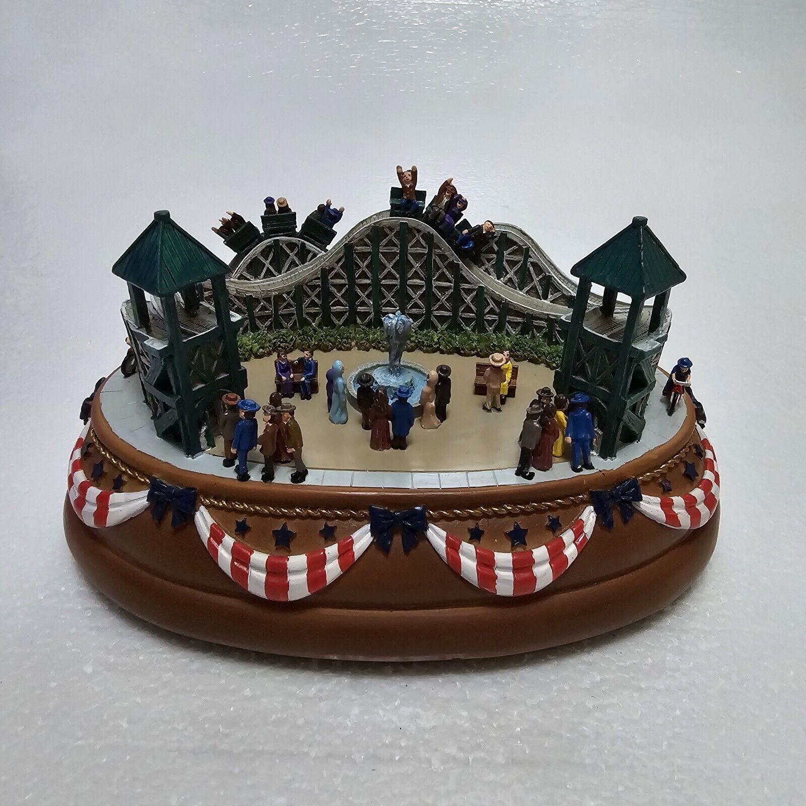 Liberty Falls Roller Coaster Amusement Park Music Box 