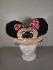 Vintage 1994 Walt Disney World Mini Mouse Hat Cap Plush Ears Plastic Face U.S.A. picture