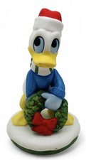 Vintage Signed Walt Disney Productions Donald Duck Christmas Porcelain Figurine picture