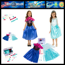 Disney Princess Dress Up Frozen Elsa & Anna Trunk Size 4-6X picture