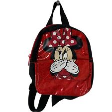 Disney Mini Mouse Mini Backpack Red Black Small 8x7.5 picture