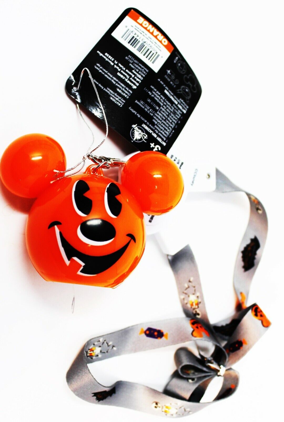 Disney Parks Mickey Mouse Pumpkin Light-Up Pendant and Lanyard Halloween 2020