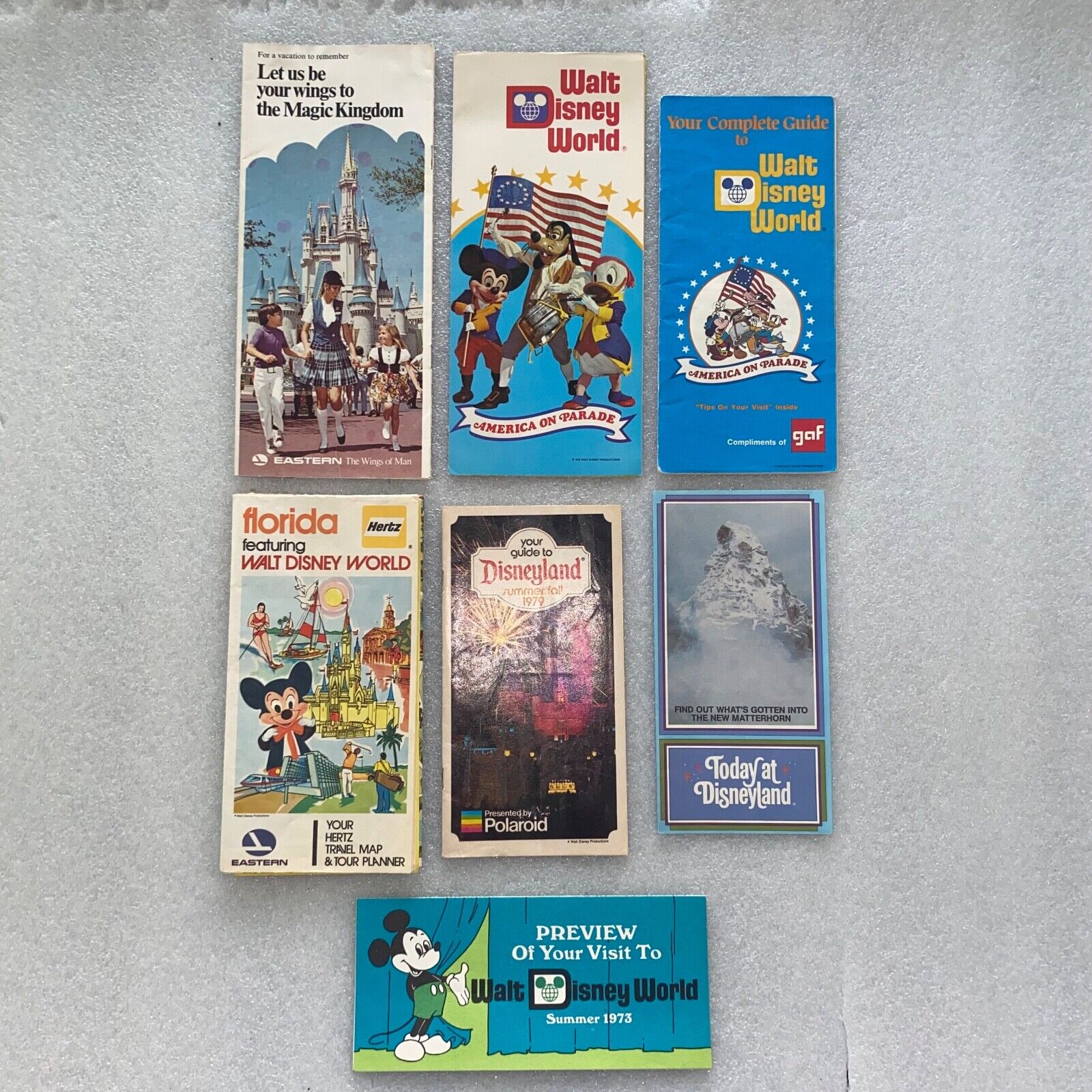 7 Walt Disney Brochures