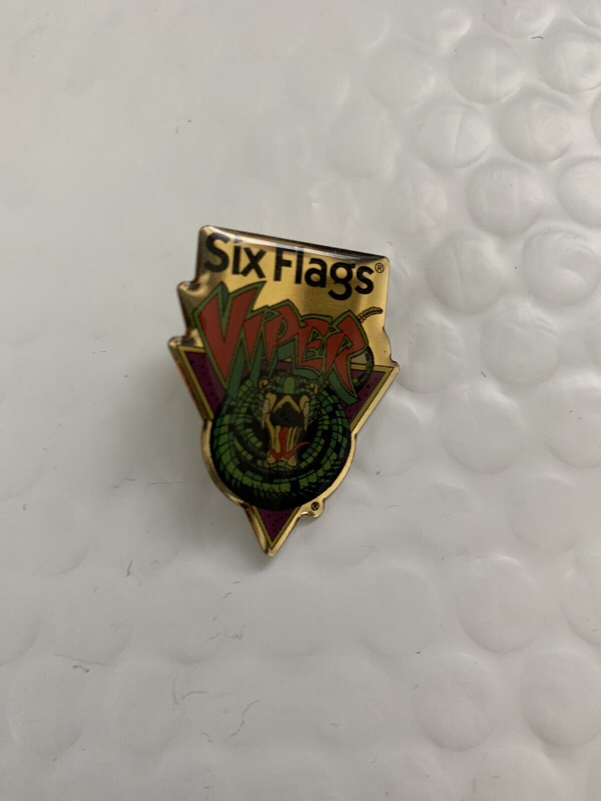 Viper Roller Coaster Pin Discontinued Six Flags 1995 Vintage